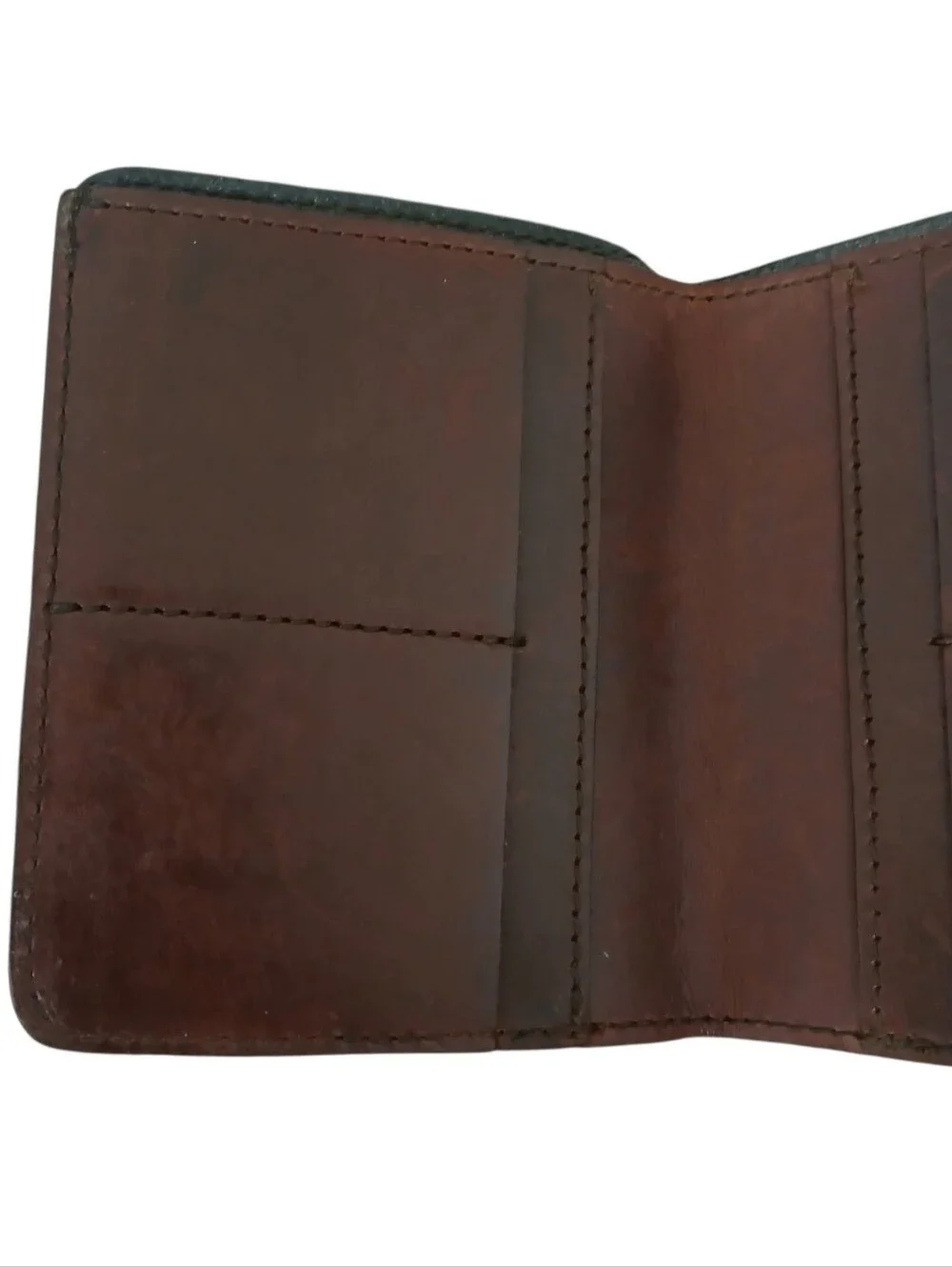 Saddleback Leather Company Rugged Bifold Wallet Dark Brown Heavy Stitch Logo